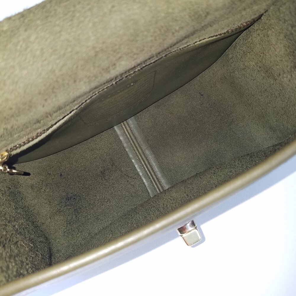 Vintage Coach Legacy Small Flap Bag Olive Green #9965 - Picture 11 of 12
